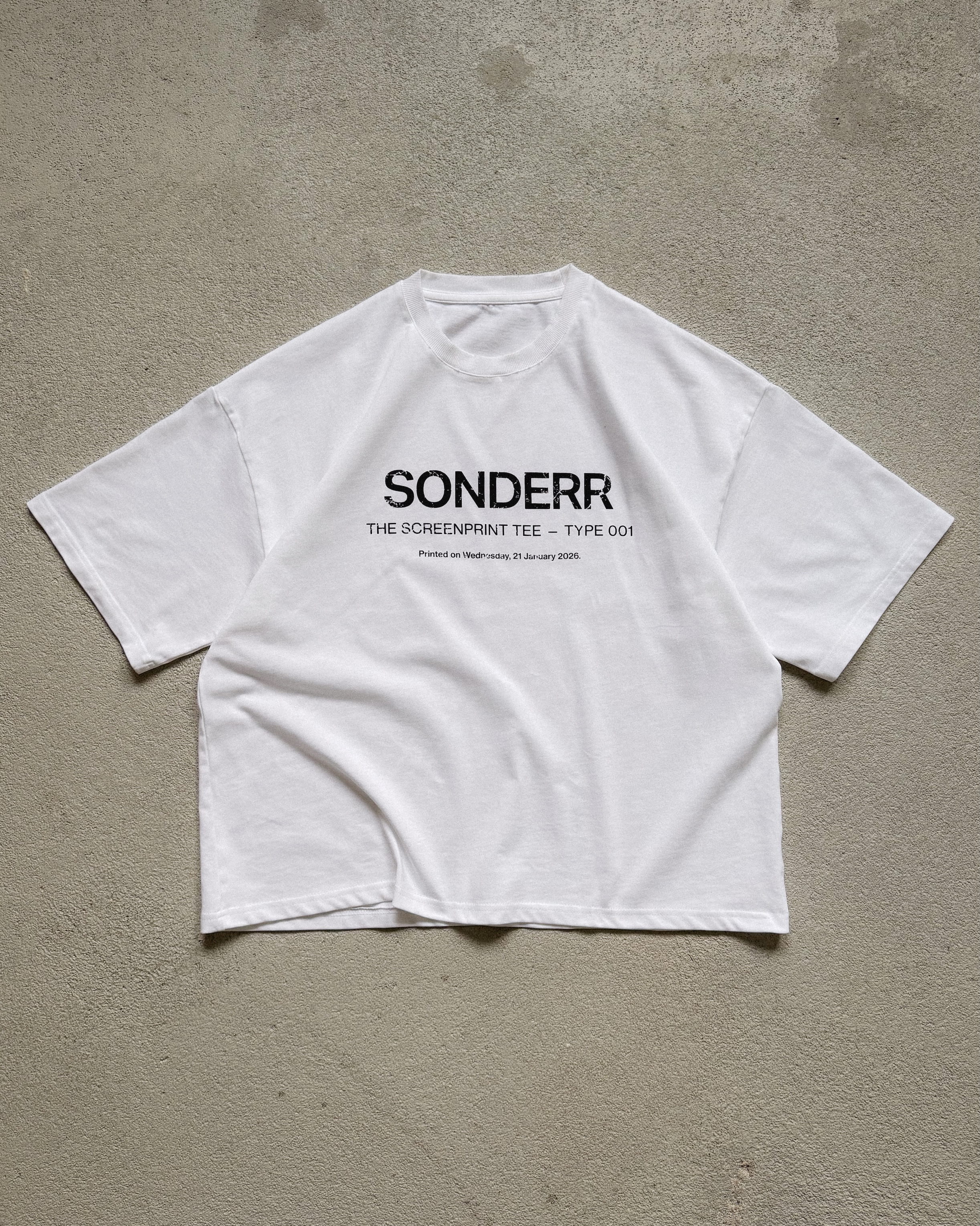 The Screenprint Tee "Type 001"